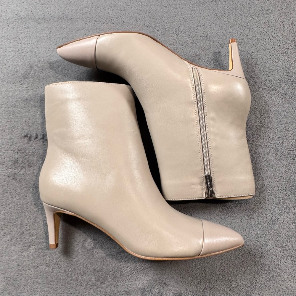 Calvin Klein Gentley Leather Cap Toe Ankle Boots- NWOT - Picture 2 of 13